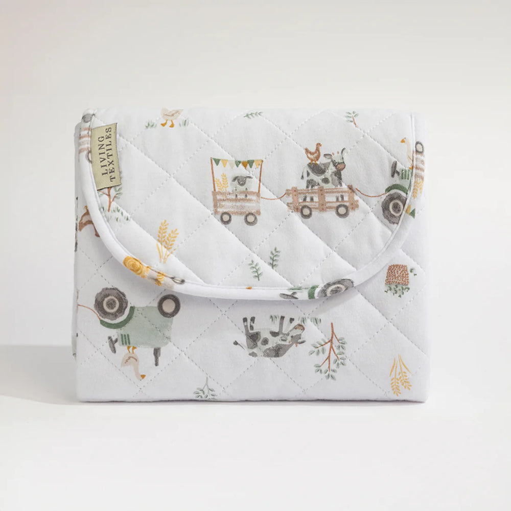 Foldable Travel Change Mat - Tractor Ride - Living Textiles