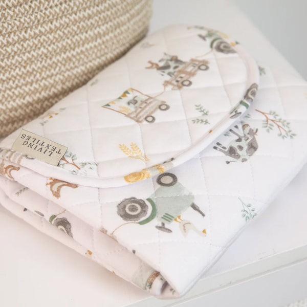 Foldable Travel Change Mat - Tractor Ride - Living Textiles
