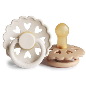 Fairytale Pacifier - 2 Pack Latex - Cream & Silky Satin - Frigg