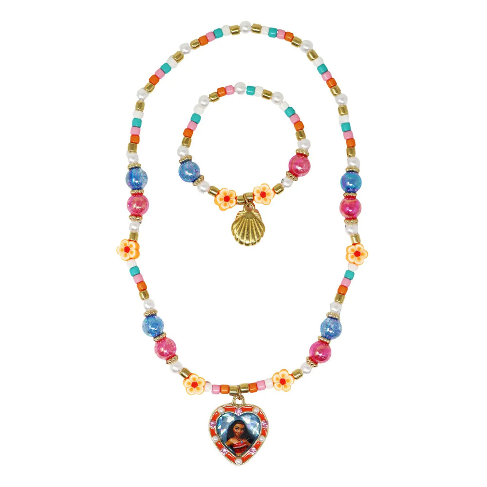 Disney Moana Necklace and Bracelet Set - Pink Poppy