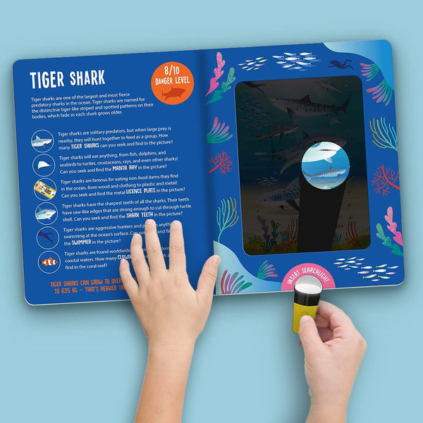 Sharks - Seek and Find Searchlight - Kids Book