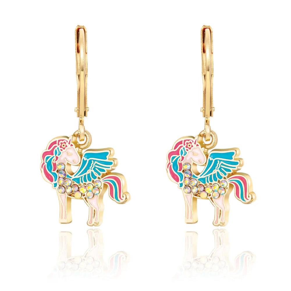 Crystal Unicorn Magic | Leverback Dangle Earrings - Girl Nation