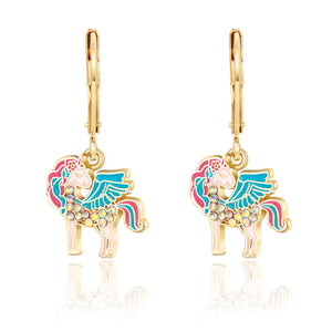Crystal Unicorn Magic | Leverback Dangle Earrings - Girl Nation