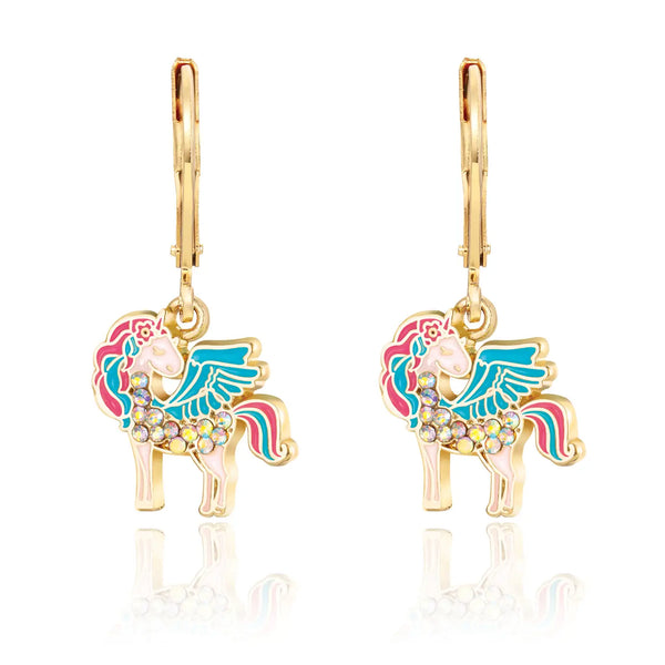 Crystal Unicorn Magic | Leverback Dangle Earrings - Girl Nation