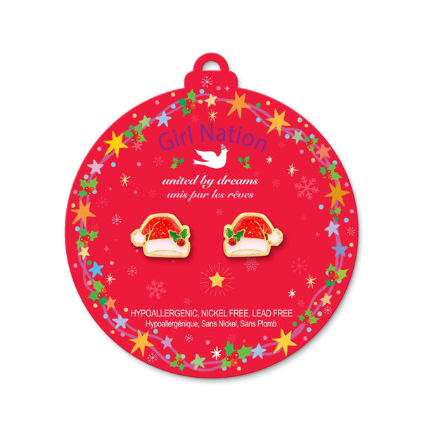 Merry Santa Hat | Cutie Stud Earrings - Girl Nation