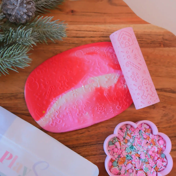 Eco Textured Roller | Christmas | Candy Cane Lane - Play Sense