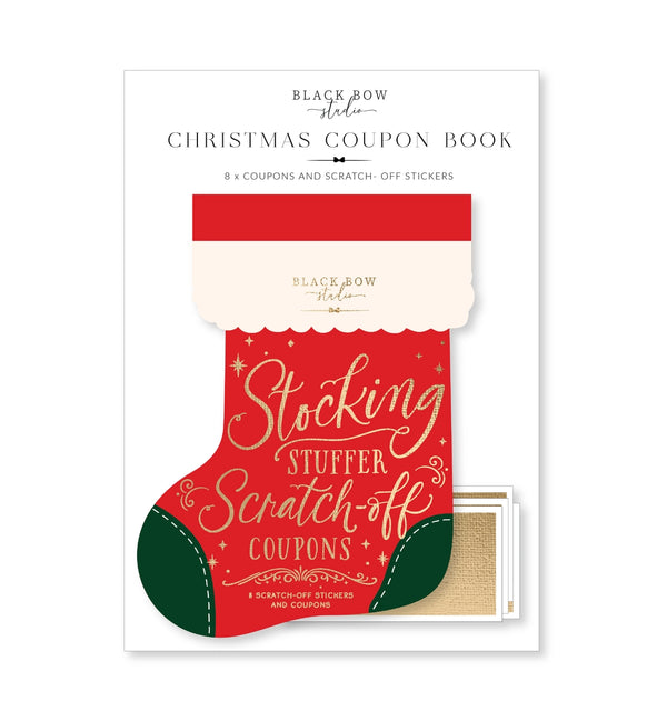 Stocking Stuffer Scratch-Off Christmas Coupon Book - Black Bow Studio