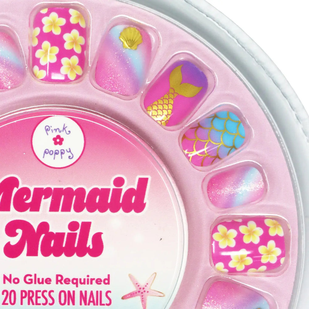 Mermazing Mermaid 3D Press On Nails - Pink Poppy