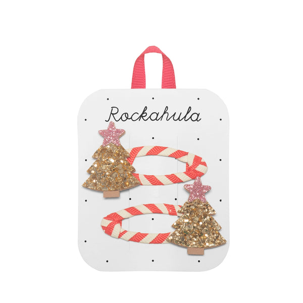 Stripy Christmas Tree Clips - Rockahula Kids