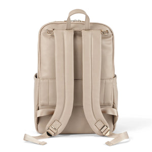 Multitasker Nappy Backpack - Oat Vegan Leather - OIOI