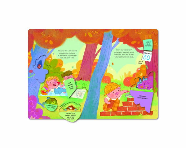 Peek a Flap Fairy Tales Three Little Pigs - Kids Book