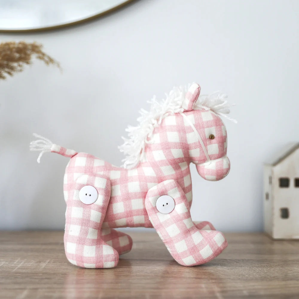 Jointed Pony Pink Check - Alimrose