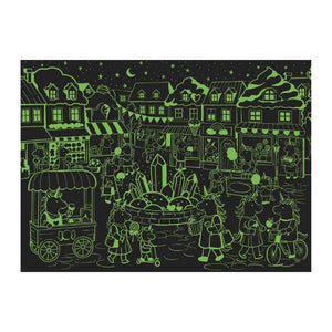 Glow-In-The-Dark Night & Day Double-Sided Puzzle & Book Set - Unicorns - Sassi