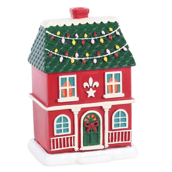 Red Christmas House Incense Cone Burner - Wonder Imports