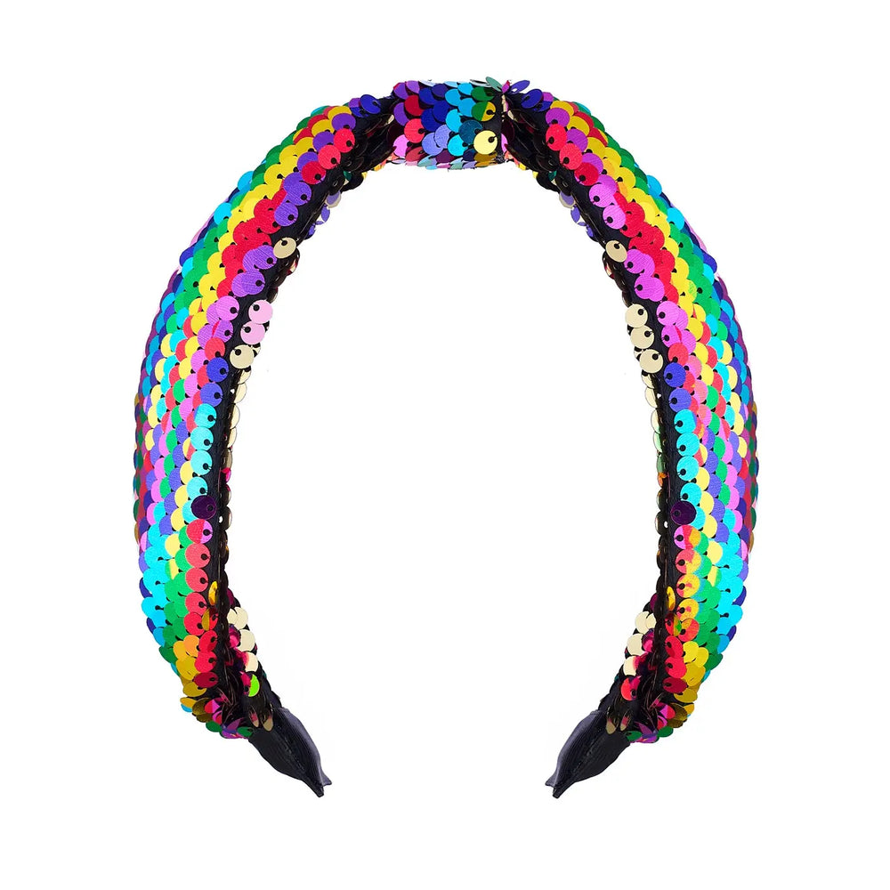 Rainbow Sequin Knotted Headband - Rockahula Kids