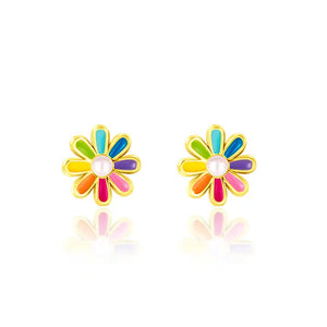 Rainbow Daisy Cutie Stud Earrings - Girl Nation
