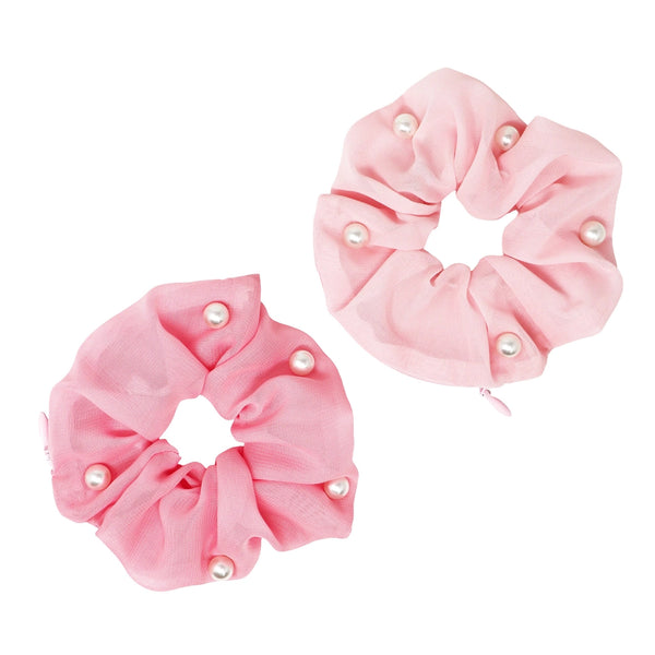 Oversized Scrunchie with Pocket - Pink Poppy