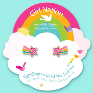 Crystal Shooting Star Cutie Stud Earrings - Girl Nation