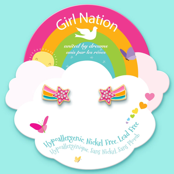 Crystal Shooting Star Cutie Stud Earrings - Girl Nation