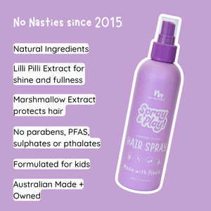 Natural Alcohol Free Hair Spray in Lavender and Fresh Lime - No Nasties