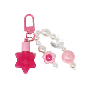 Tween Lip Gloss Keyring - Pink Poppy