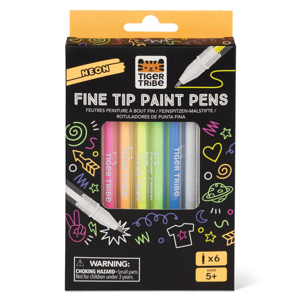 Neon Fine Tip Paint Pens - Tiger Tribe