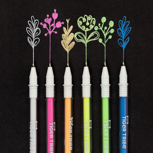 Neon Fine Tip Paint Pens - Tiger Tribe