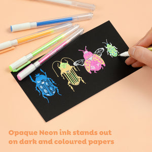 Neon Fine Tip Paint Pens - Tiger Tribe