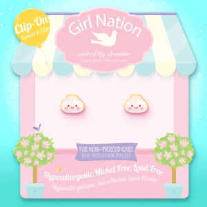 Clip On Cutie Earrings | Lucky Dumplings - Girl Nation