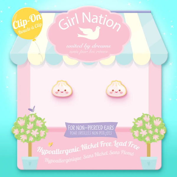 Clip On Cutie Earrings | Lucky Dumplings - Girl Nation