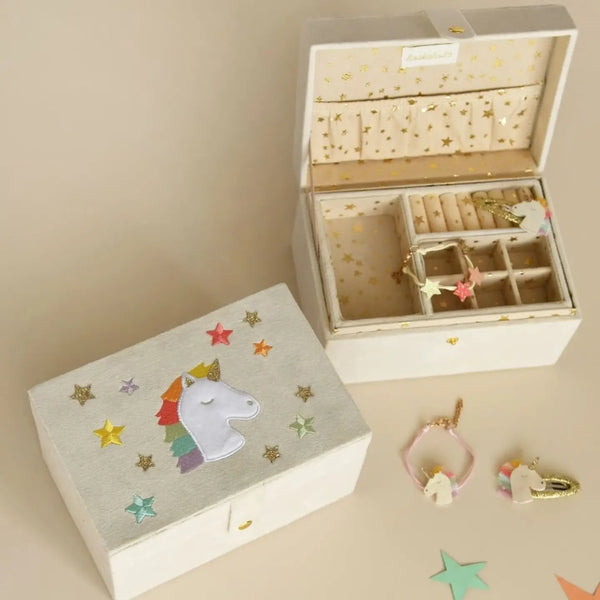 Rainbow Unicorn Large Jewellery Box - Rockahula Kids