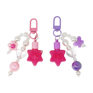 Tween Lip Gloss Keyring - Pink Poppy