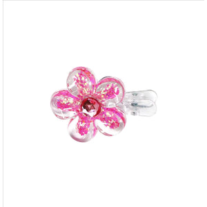 Daisy Sparkle Hair Clips - Pink Poppy