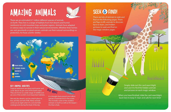 Animals - Seek and Find Searchlight - Kids Book