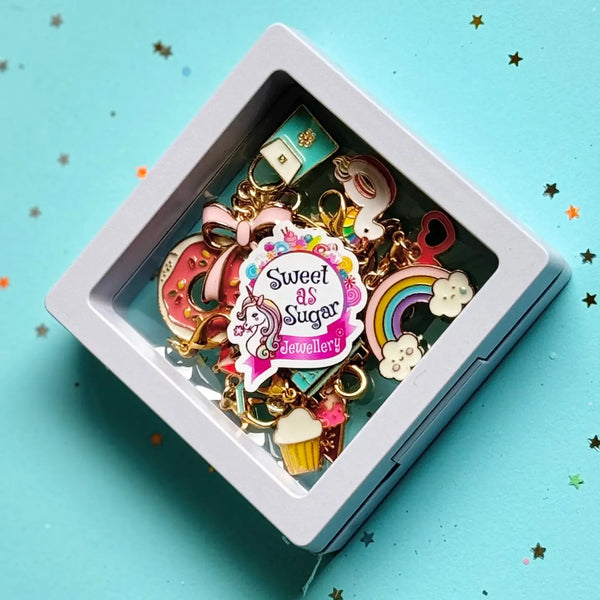 Jewellery Making Charm Bracelet Diy Kit with Alloy Enamel Charms - Sweet as Sugar Jewellery