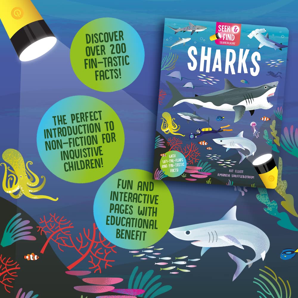 Sharks - Seek and Find Searchlight - Kids Book