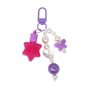 Tween Lip Gloss Keyring - Pink Poppy