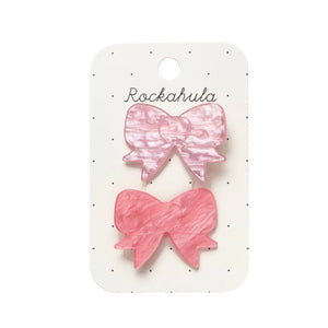 Pretty in Pink Acetate Bow Clips - Rockahula Kids