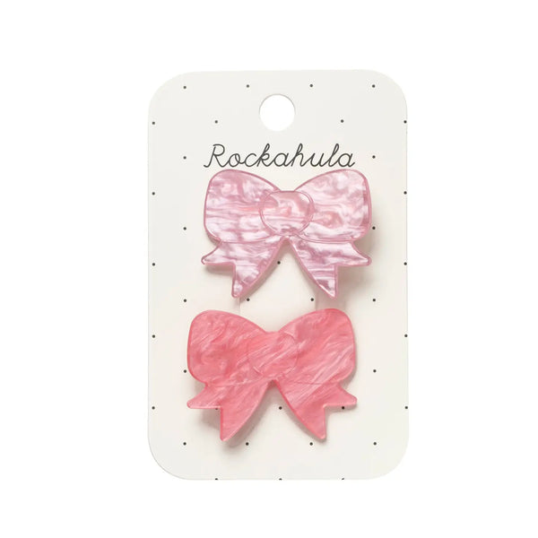 Pretty in Pink Acetate Bow Clips - Rockahula Kids