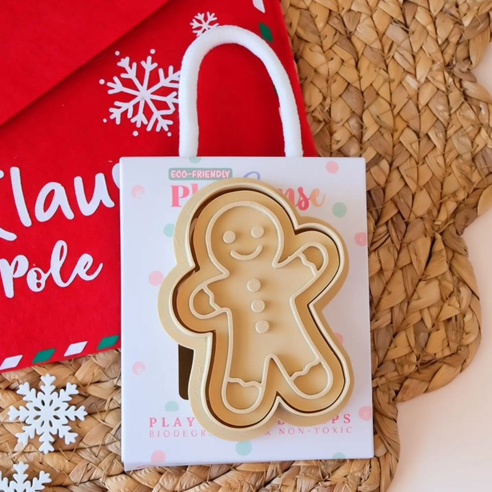 Eco Christmas Playdough Stamp | Gingerbread Man - Play Sense