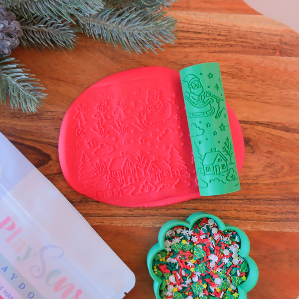 Eco Textured Roller | Santa Sleigh Scene - Play Sense