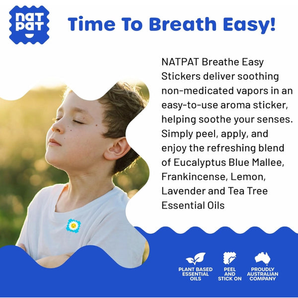 Breathe Easy Sticker: Natural Congestion Relief Patch - The Natural Patch Co