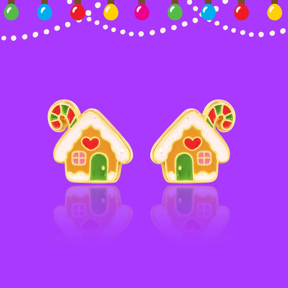 Gingerbread House | Cutie Stud Earrings - Girl Nation