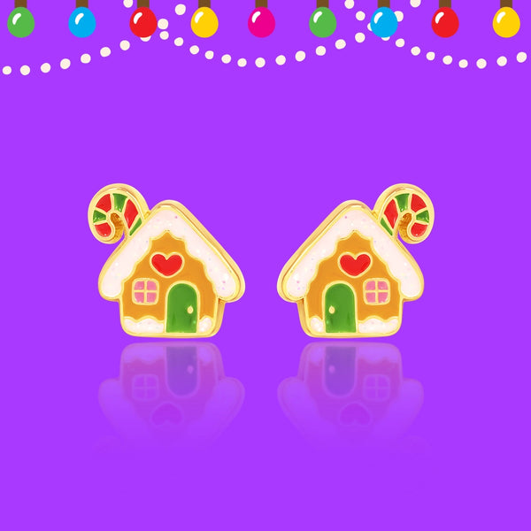 Gingerbread House | Cutie Stud Earrings - Girl Nation