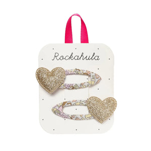 Fairytale Floral Heart Clips- Rockahula Kids