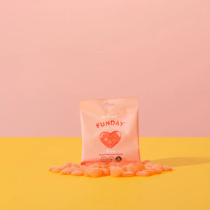 Sour Peach Hearts 50g - Funday Natural Sweets