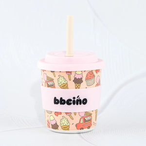 Scoops in Pink Kids Keep Cup - 240ml (Straw Included) BBCINO