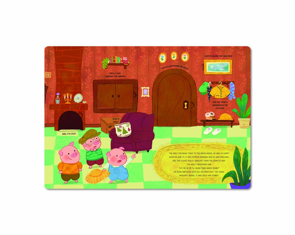 Peek a Flap Fairy Tales Three Little Pigs - Kids Book