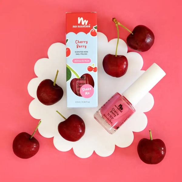Cherry Berry Water-Based Nail Polish for Kids - No Nasties