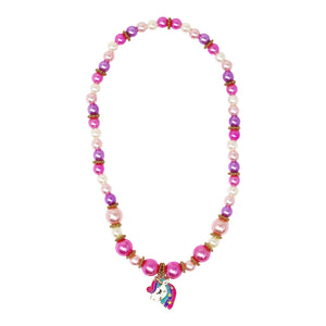 Unicorn Necklace & Bracelet Set - Pink Poppy